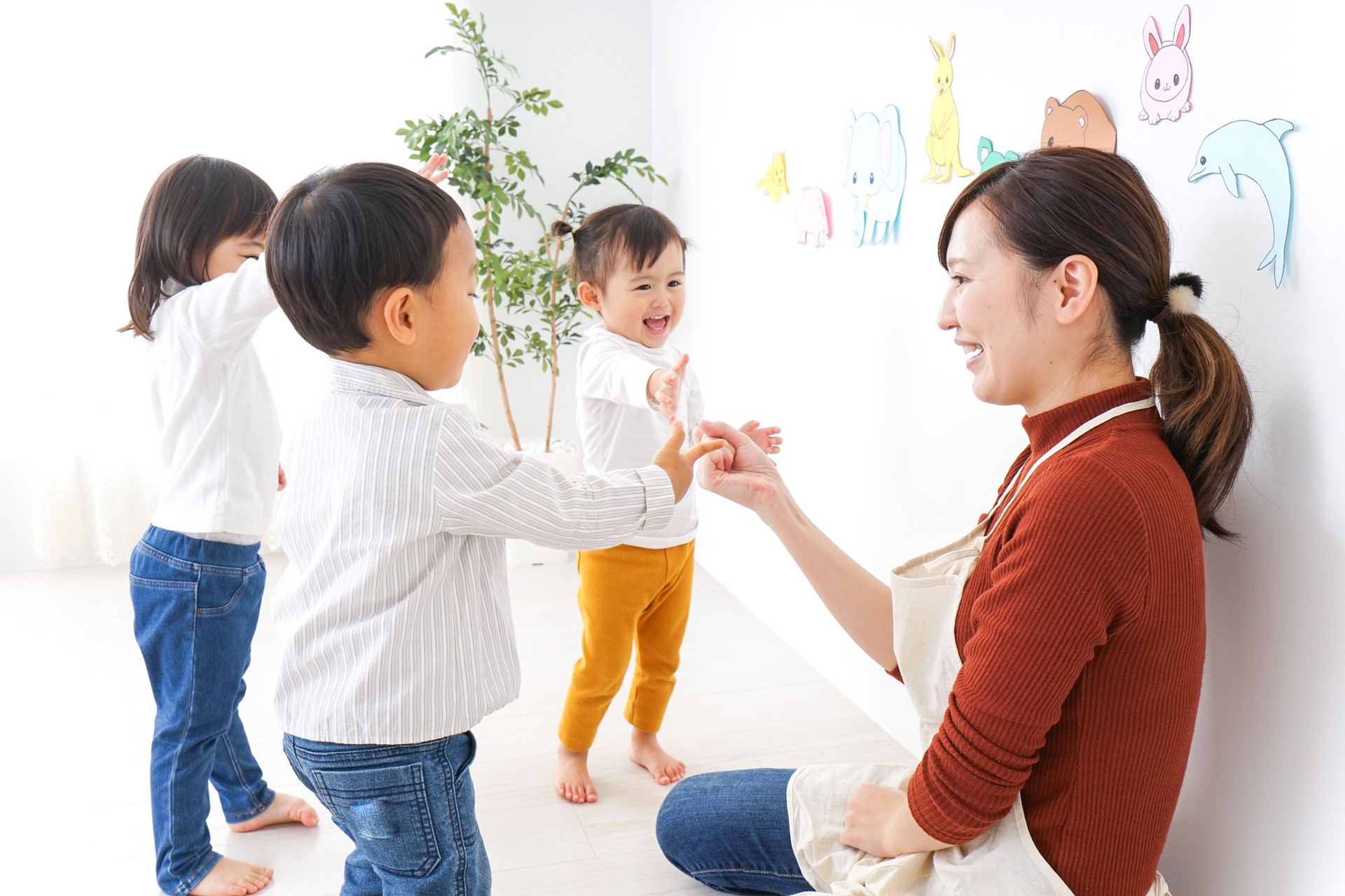 Children and teacher at Kindergarten